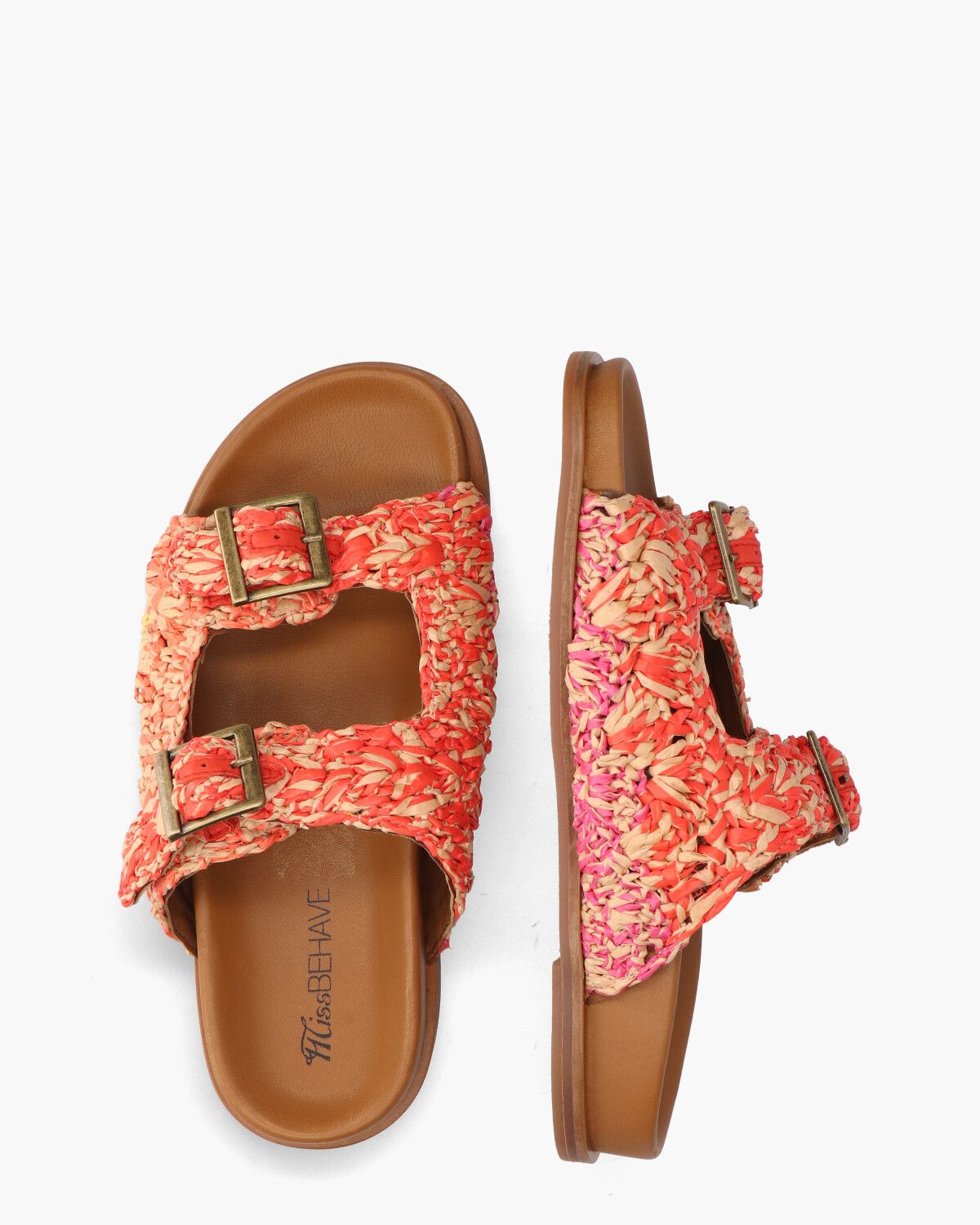 397013  Rood/Multicolor Damesslippers