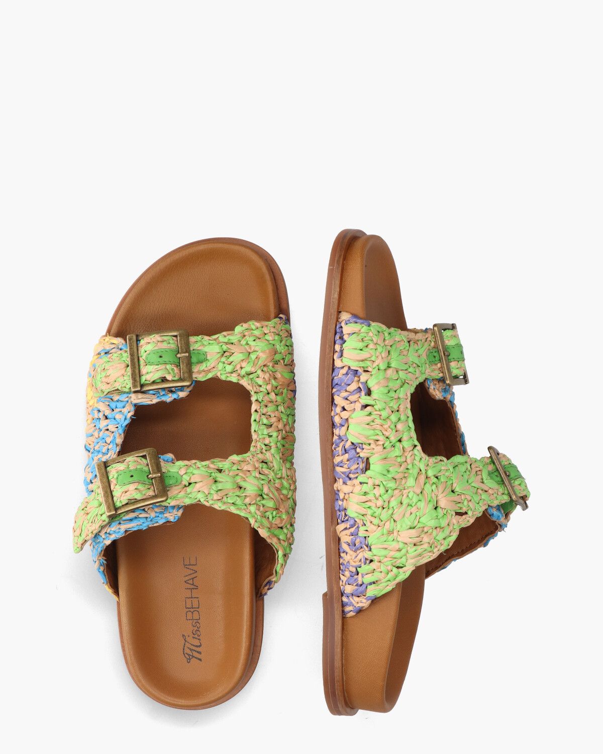 397013 Groen/Multicolor Damesslippers