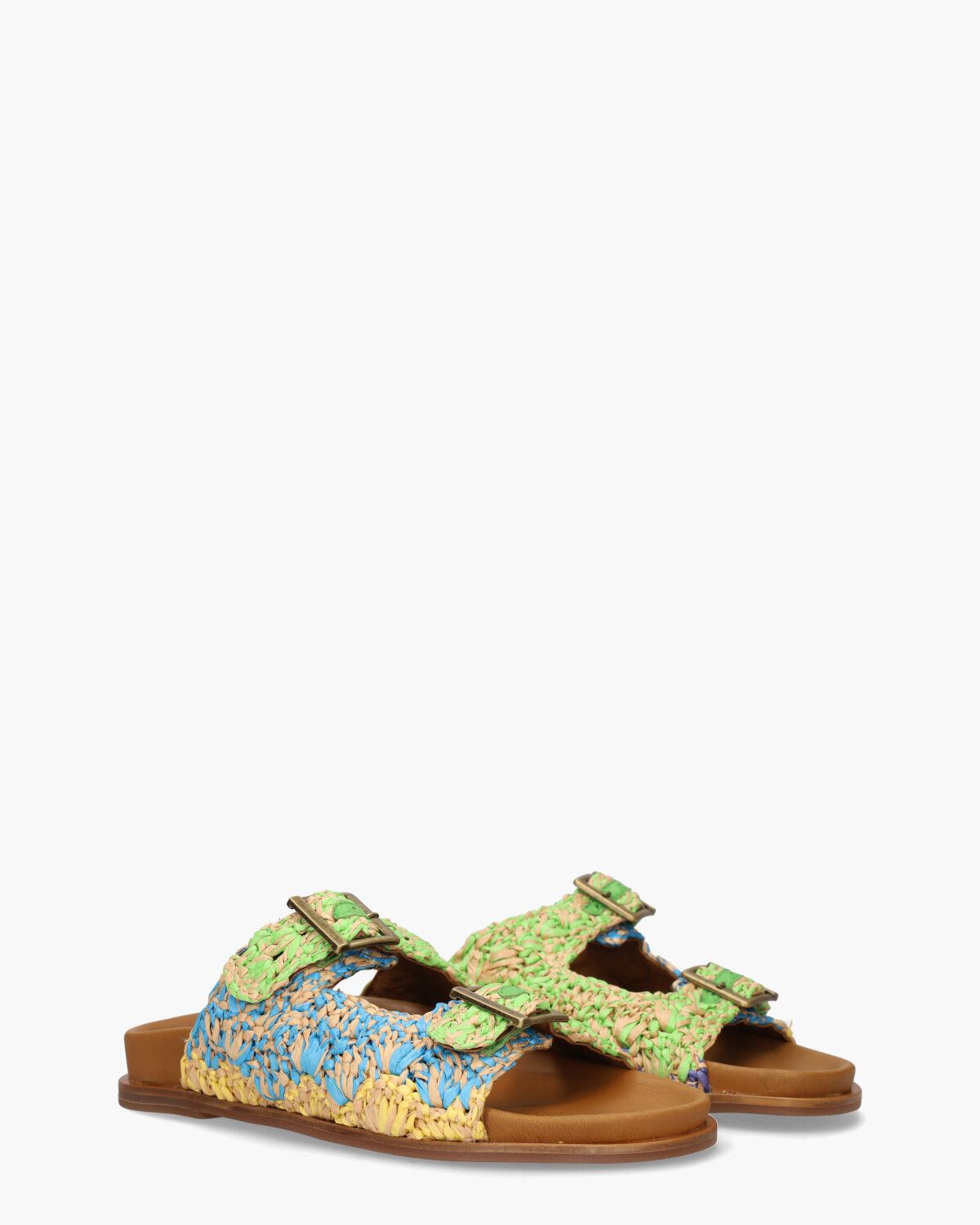 397013 Groen/Multicolor Damesslippers