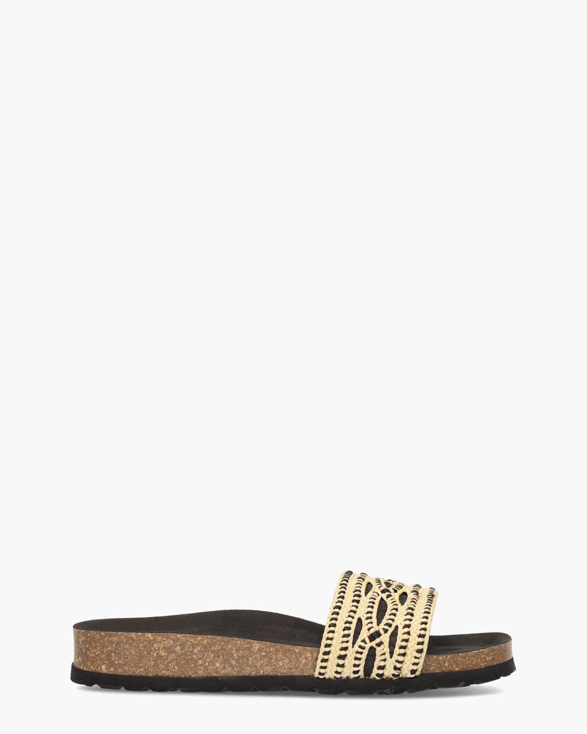 Tisha Beige/Zwart Damesslippers