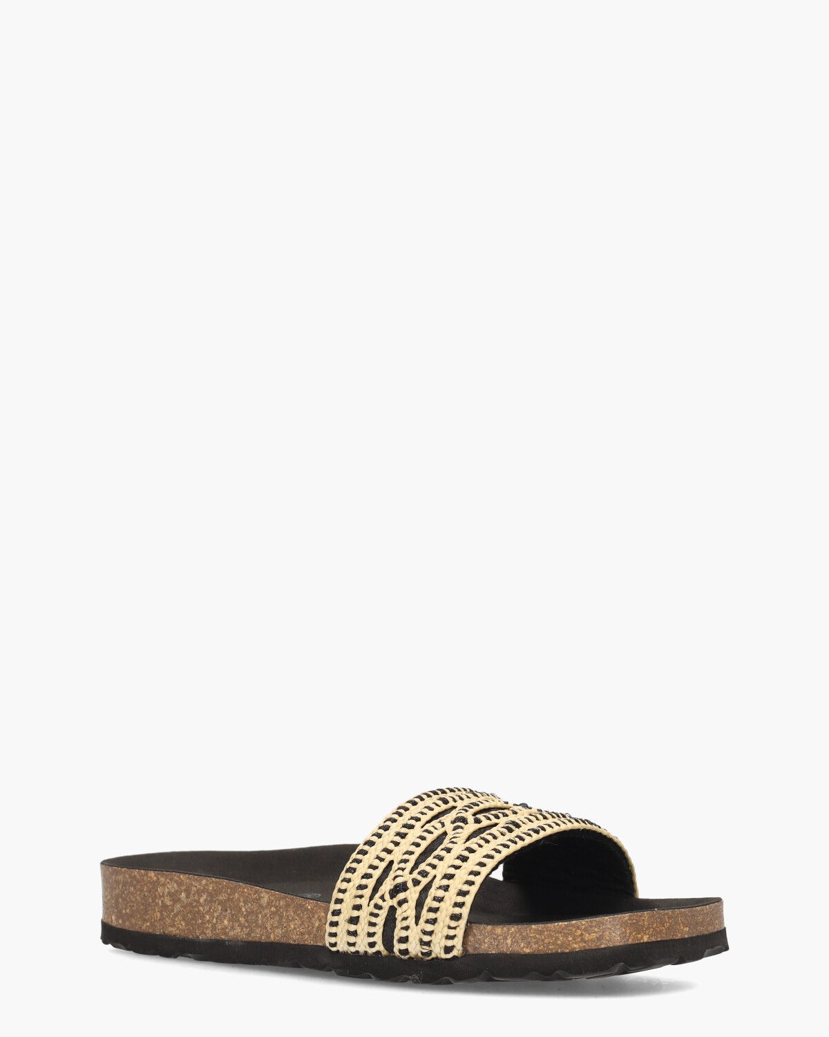 Tisha Beige/Zwart Damesslippers