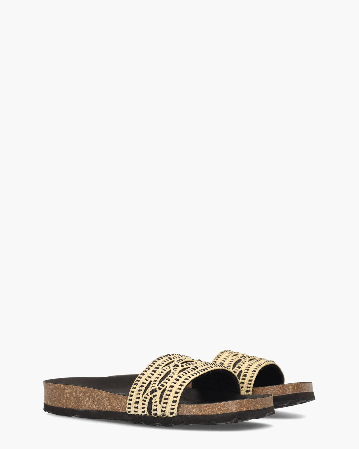 Tisha Beige/Zwart Damesslippers