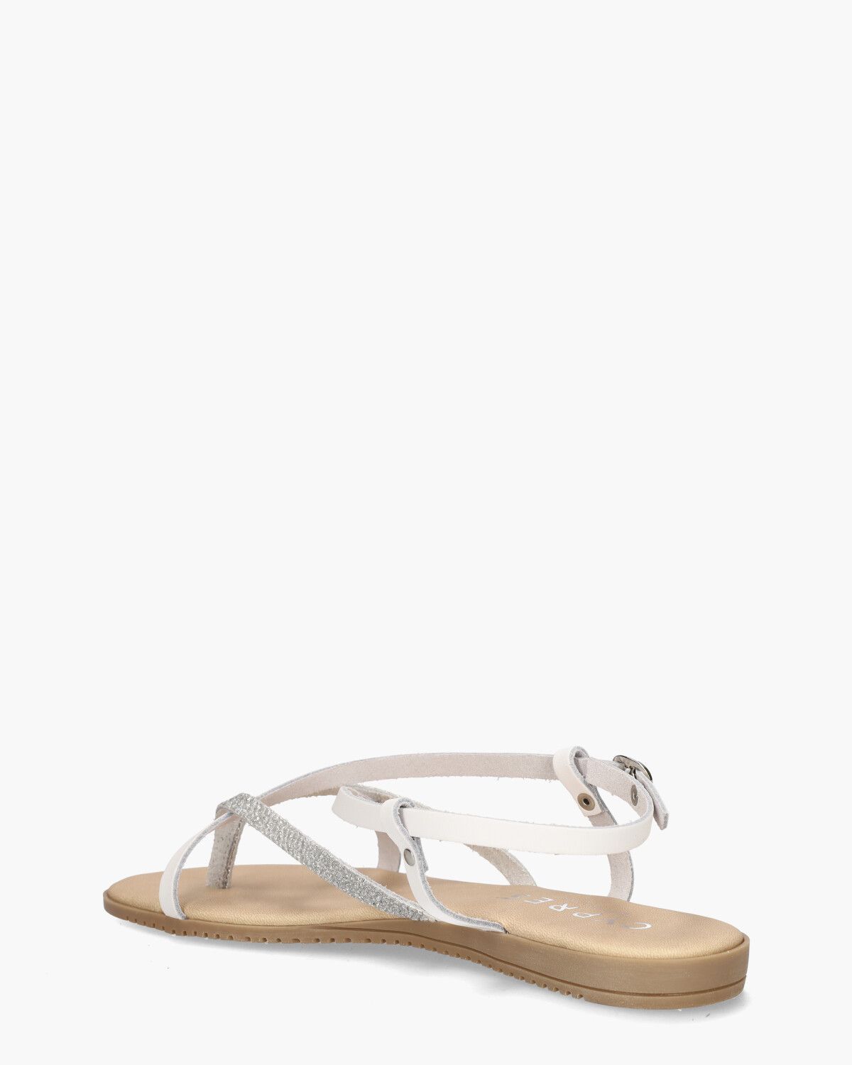 Tippy Wit/Zilver Damessandalen