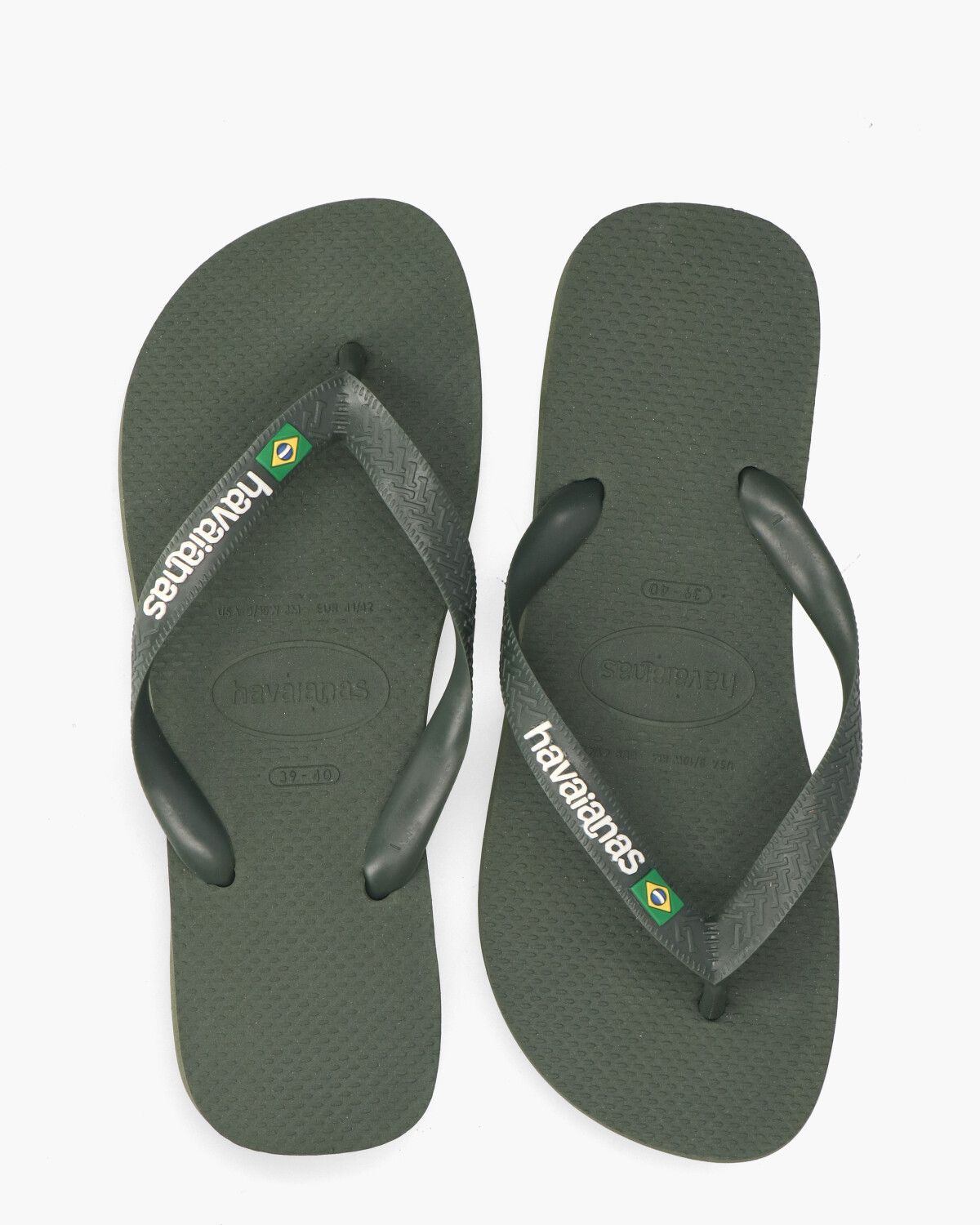 Brasil Logo Donkergroen Herenslippers
