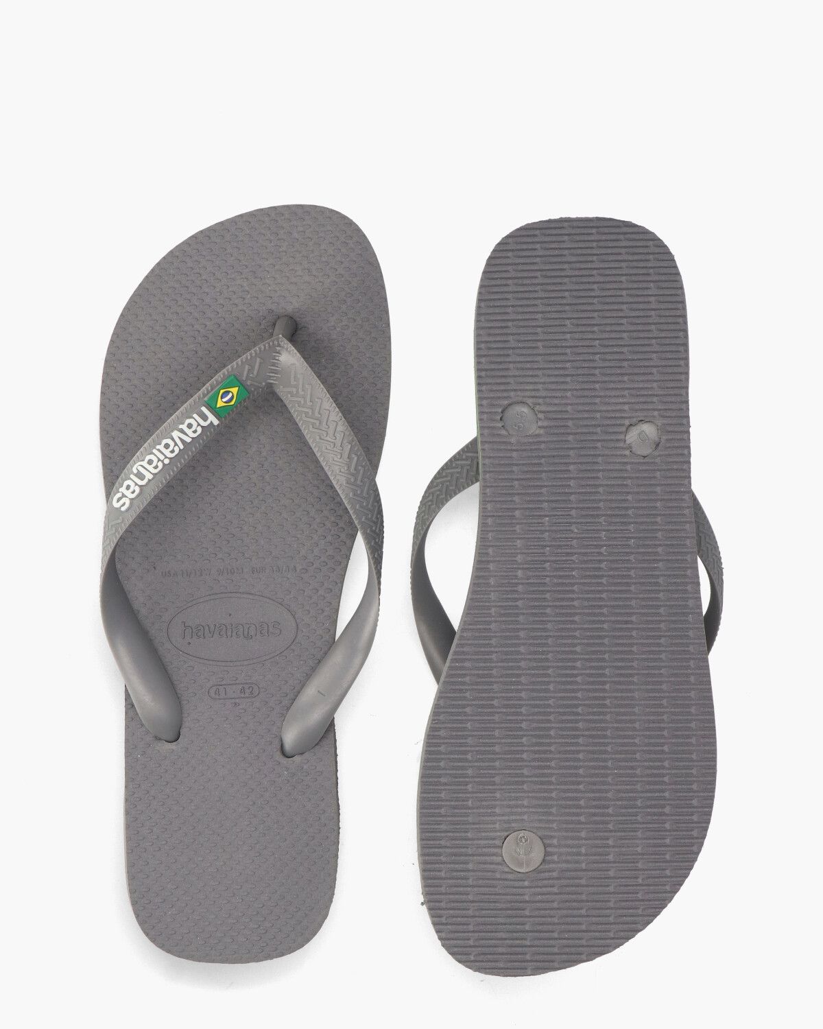 Brasil Logo Grijs Herenslippers