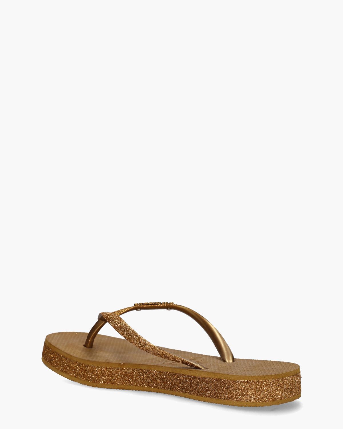 Slim Flatform Sparkle Bruin Damesslippers