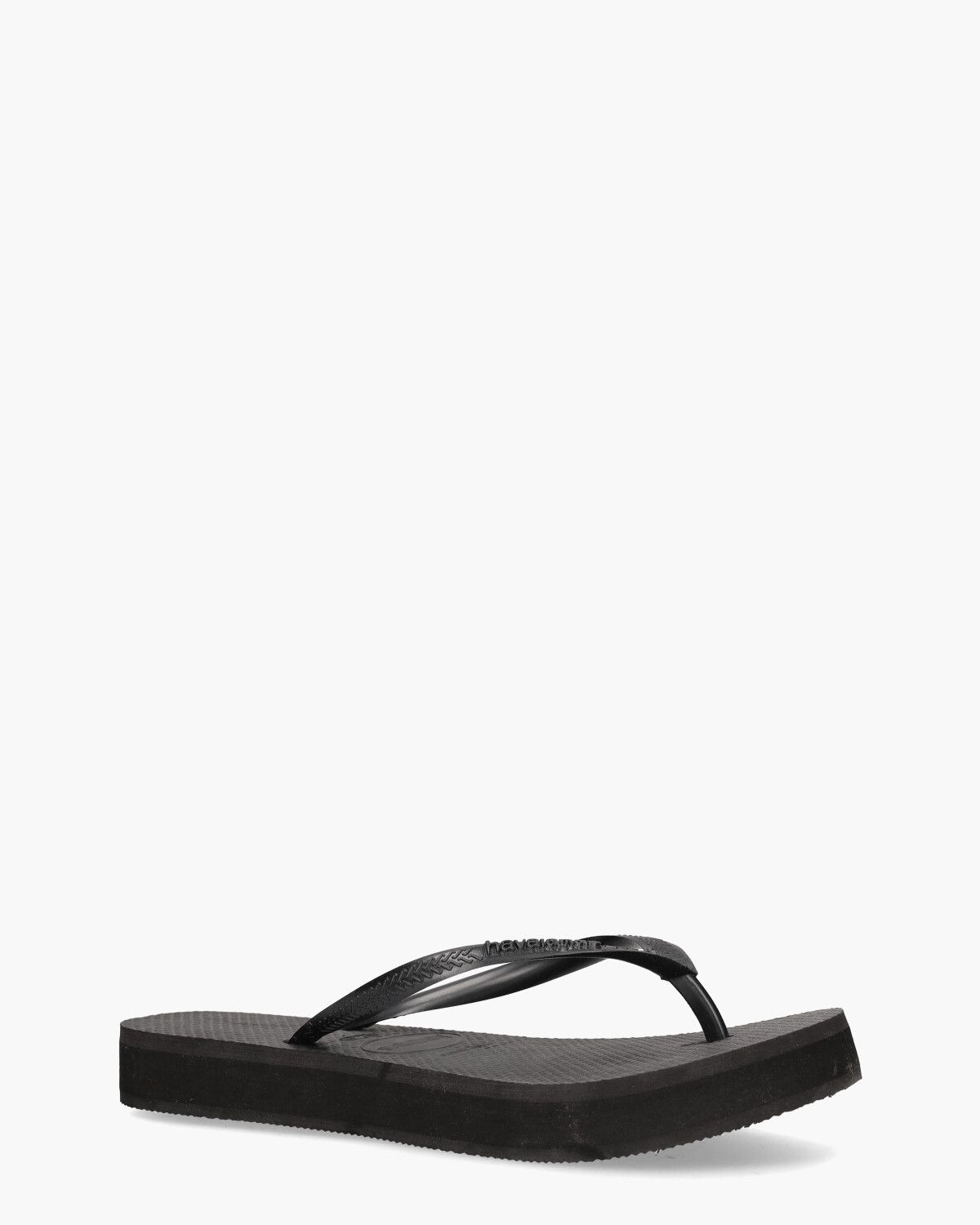 Slim Flatform Zwart Damesslippers