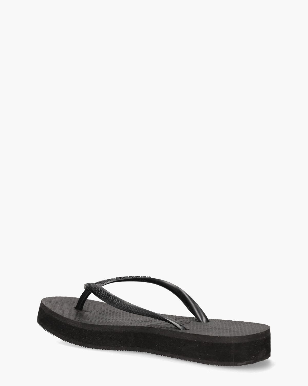 Slim Flatform Zwart Damesslippers