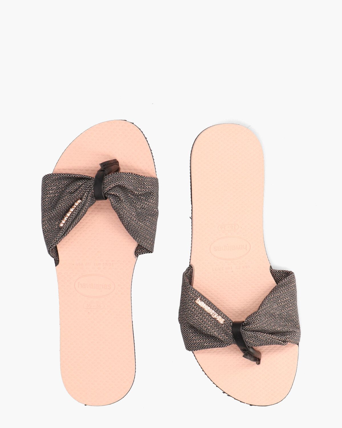 You Saint Tropez Shine Roze/Zwart Damesslippers