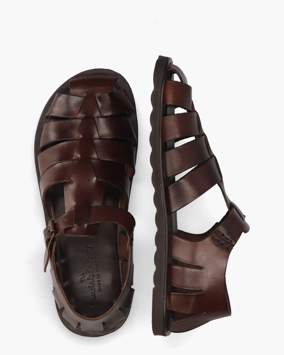 M7473 Donkerbruin Herensandalen