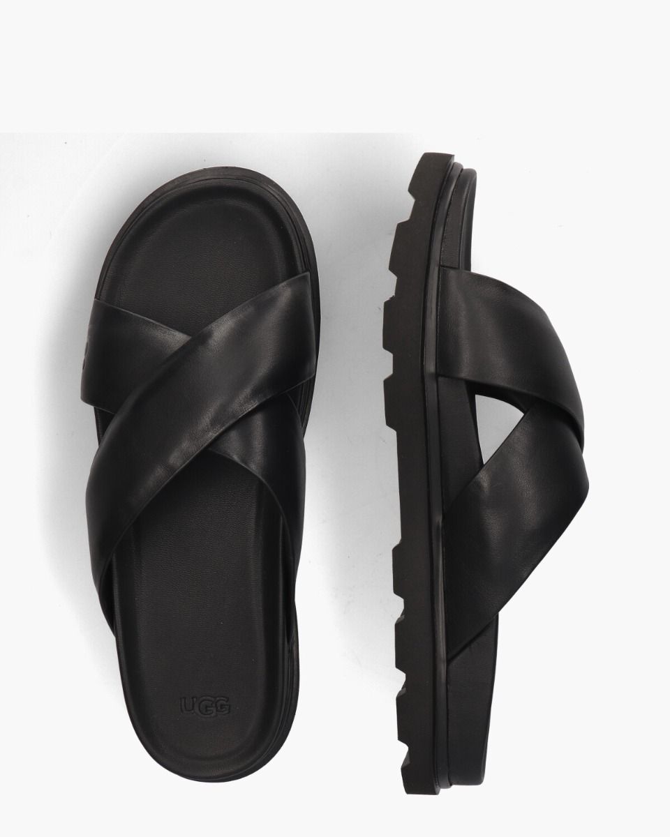 Capitola Cross Slide Black Herenslippers