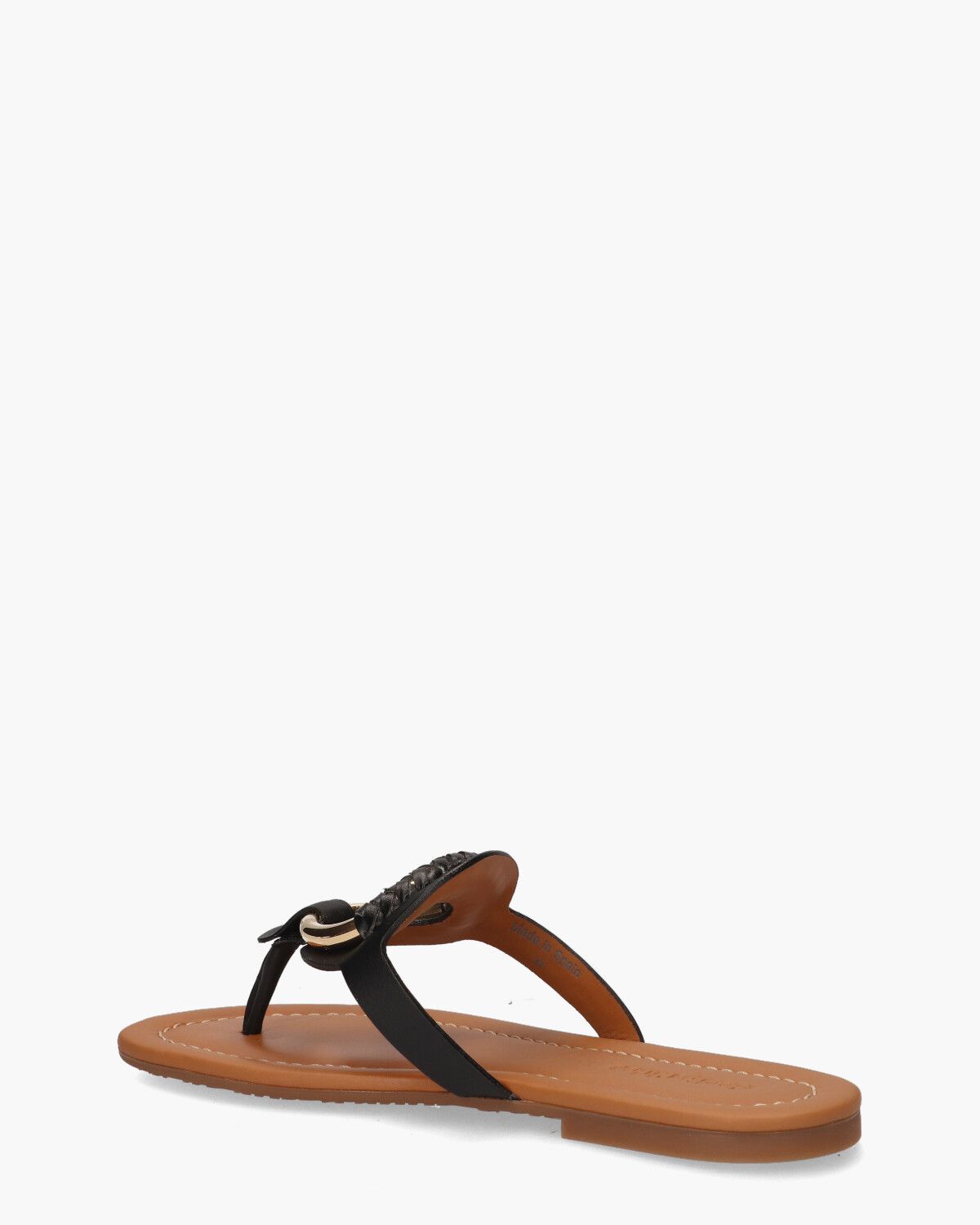 Hana Zwart Damesslippers