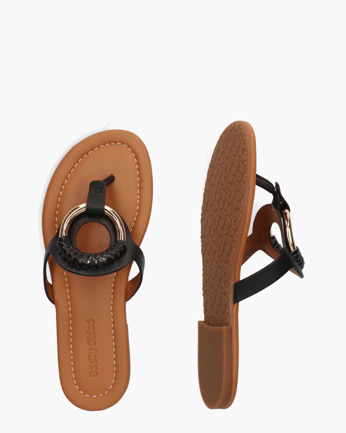 Hana Zwart Damesslippers