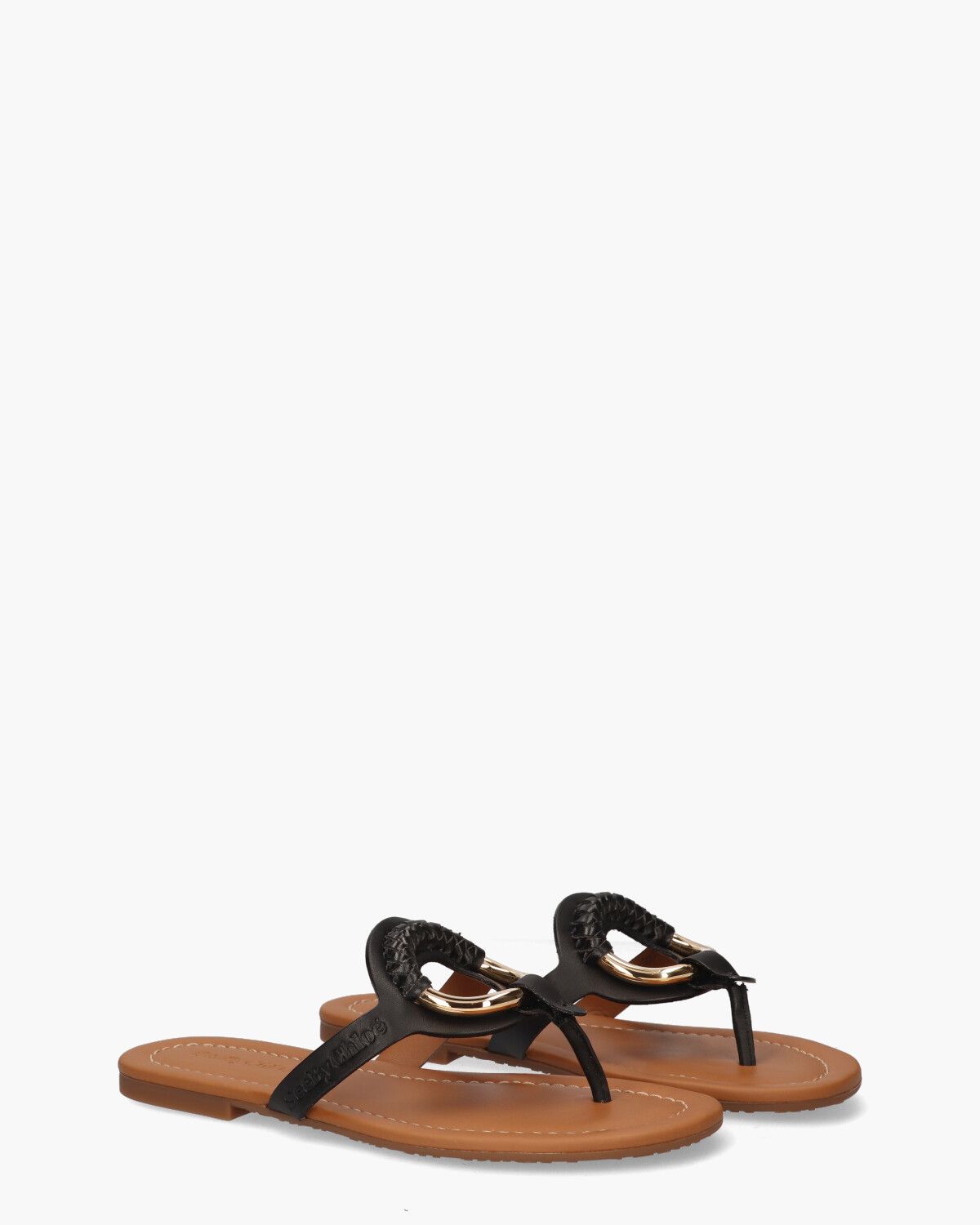 Hana Zwart Damesslippers