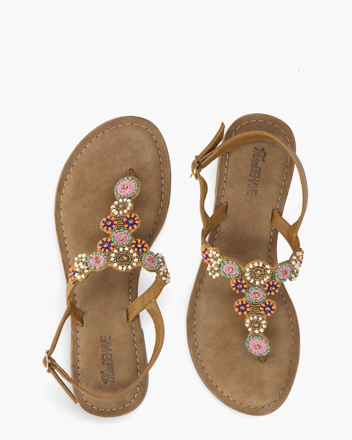 Wisal Bruin/Multicolor Damessandalen
