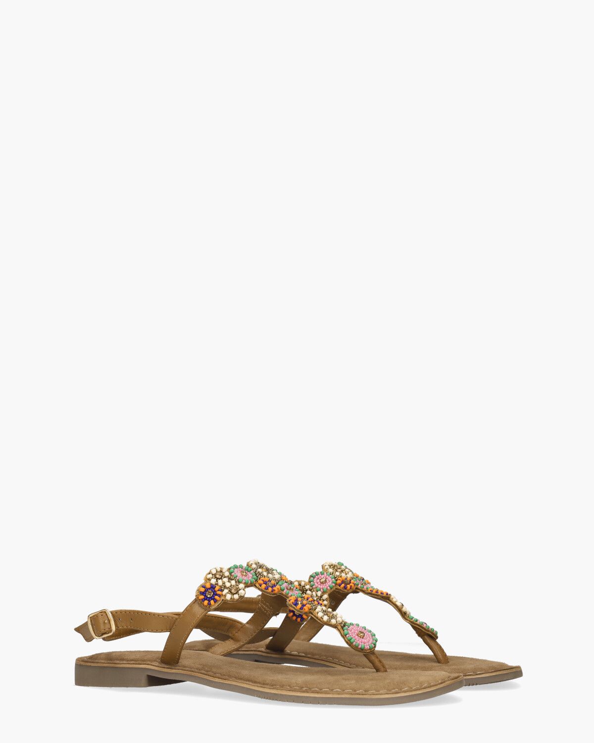Wisal Bruin/Multicolor Damessandalen