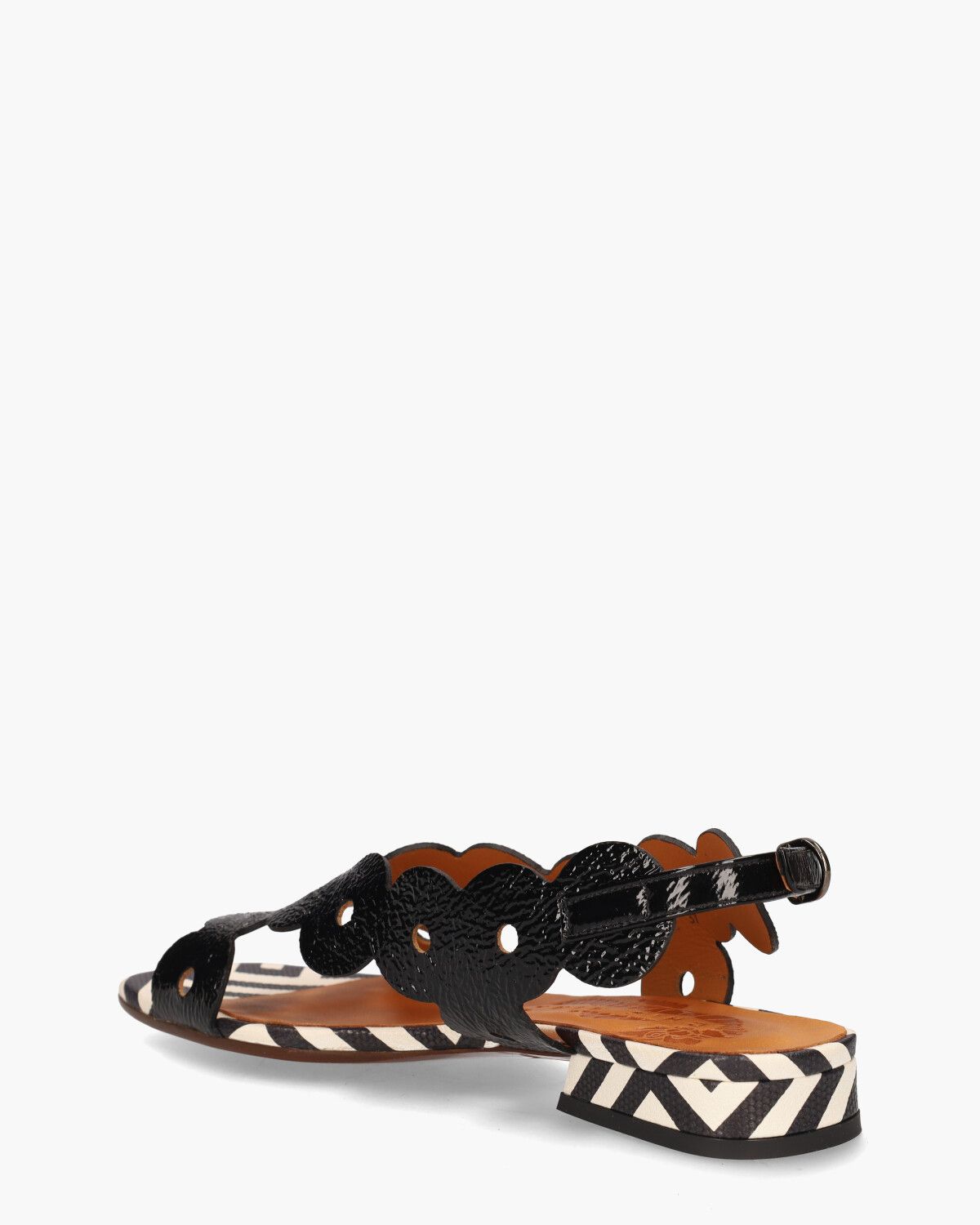 Teide Zwart/Off-White Damesslippers
