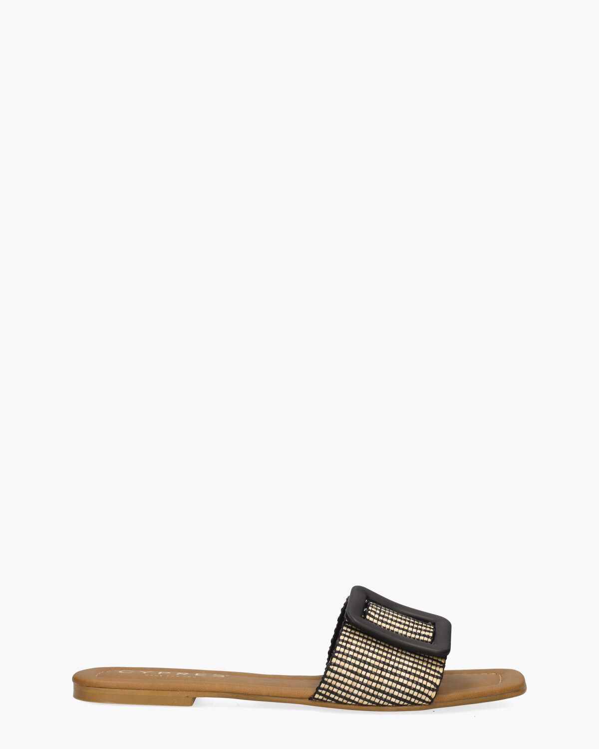 Tina Beige/Zwart Damesslippers