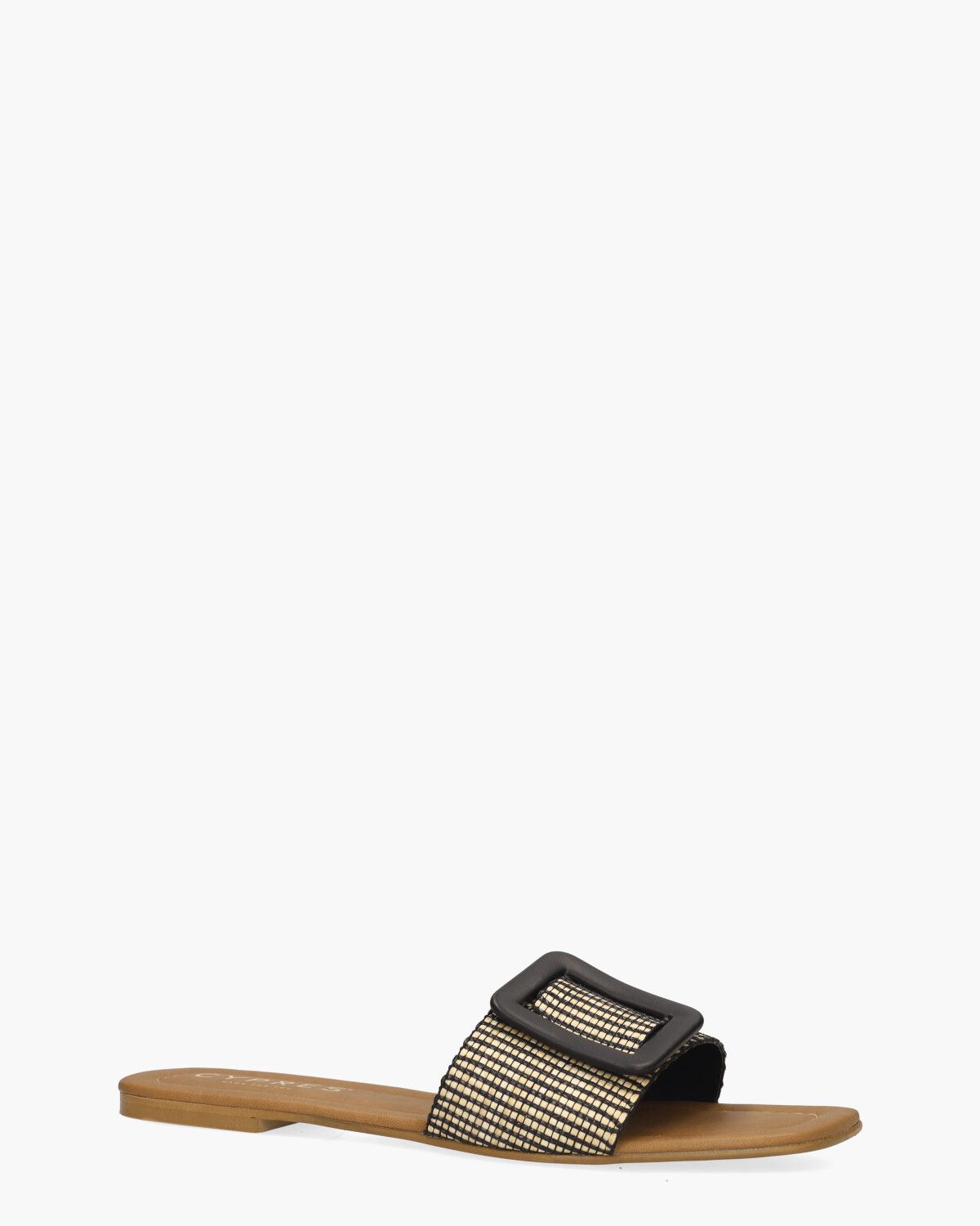 Tina Beige/Zwart Damesslippers