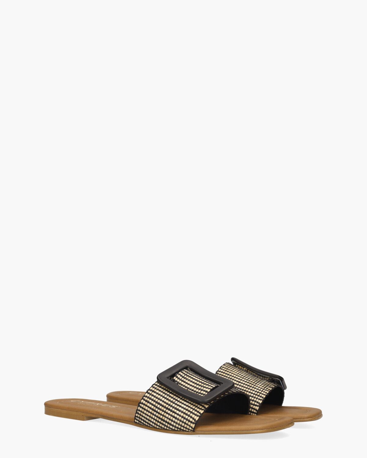 Tina Beige/Zwart Damesslippers