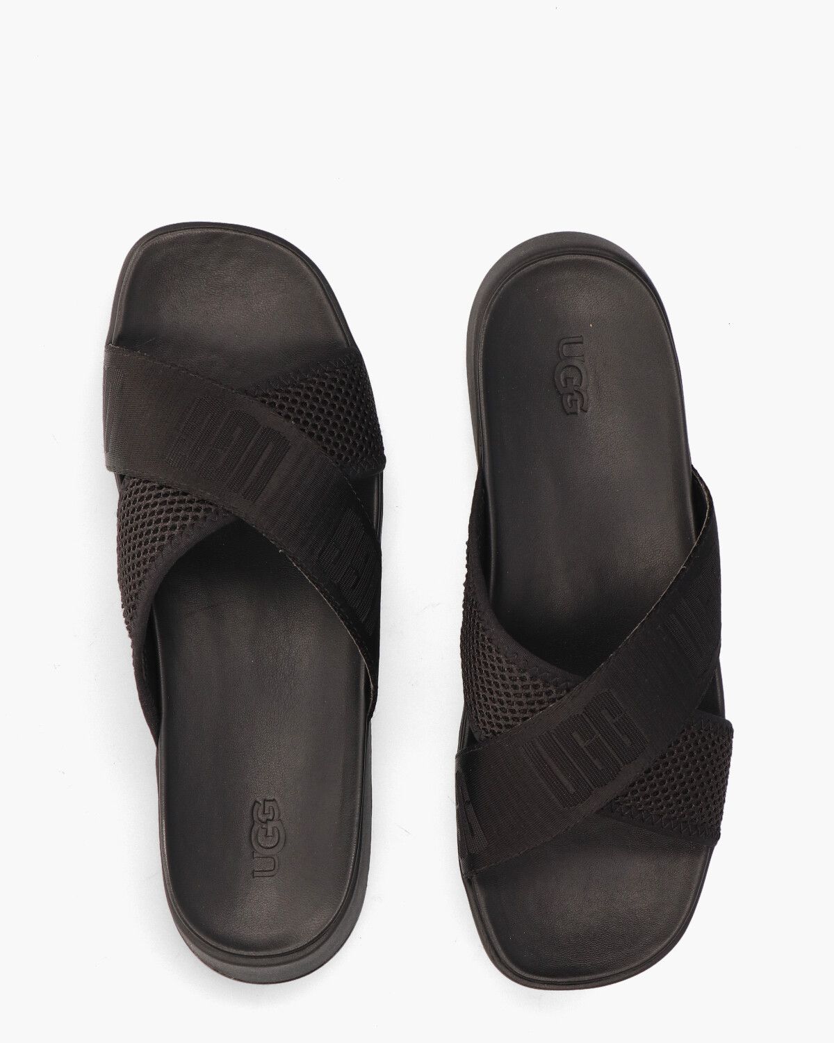 Emily Mesh Slide Zwart Damesslippers