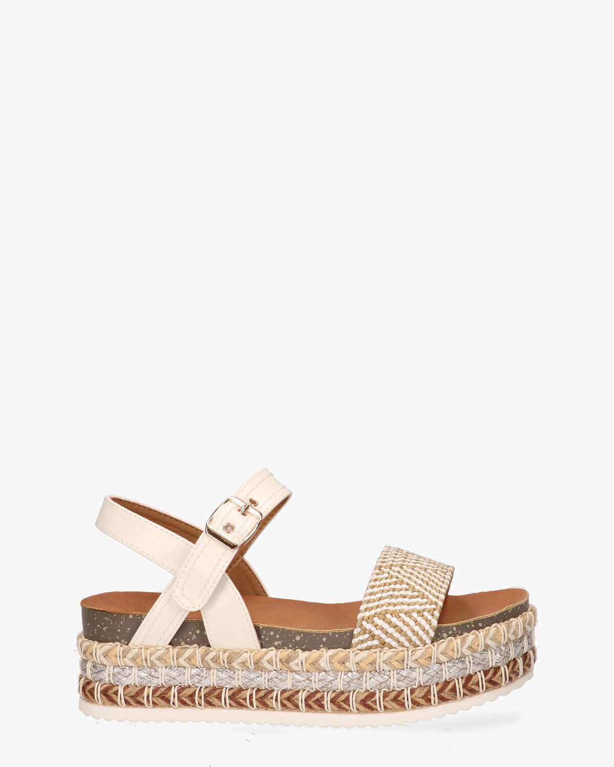 Maren Off-White/Beige Damessandalen