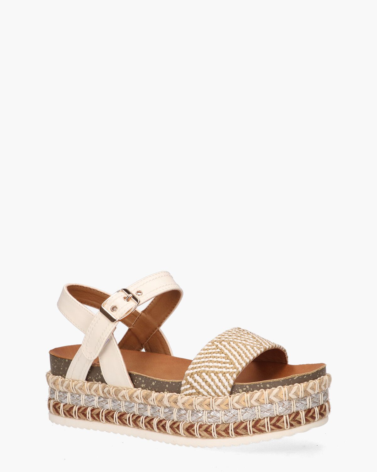 Maren Off-White/Beige Damessandalen
