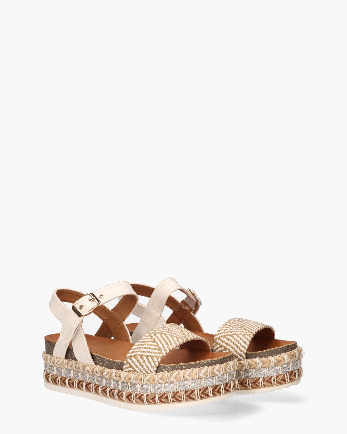 Maren Off-White/Beige Damessandalen