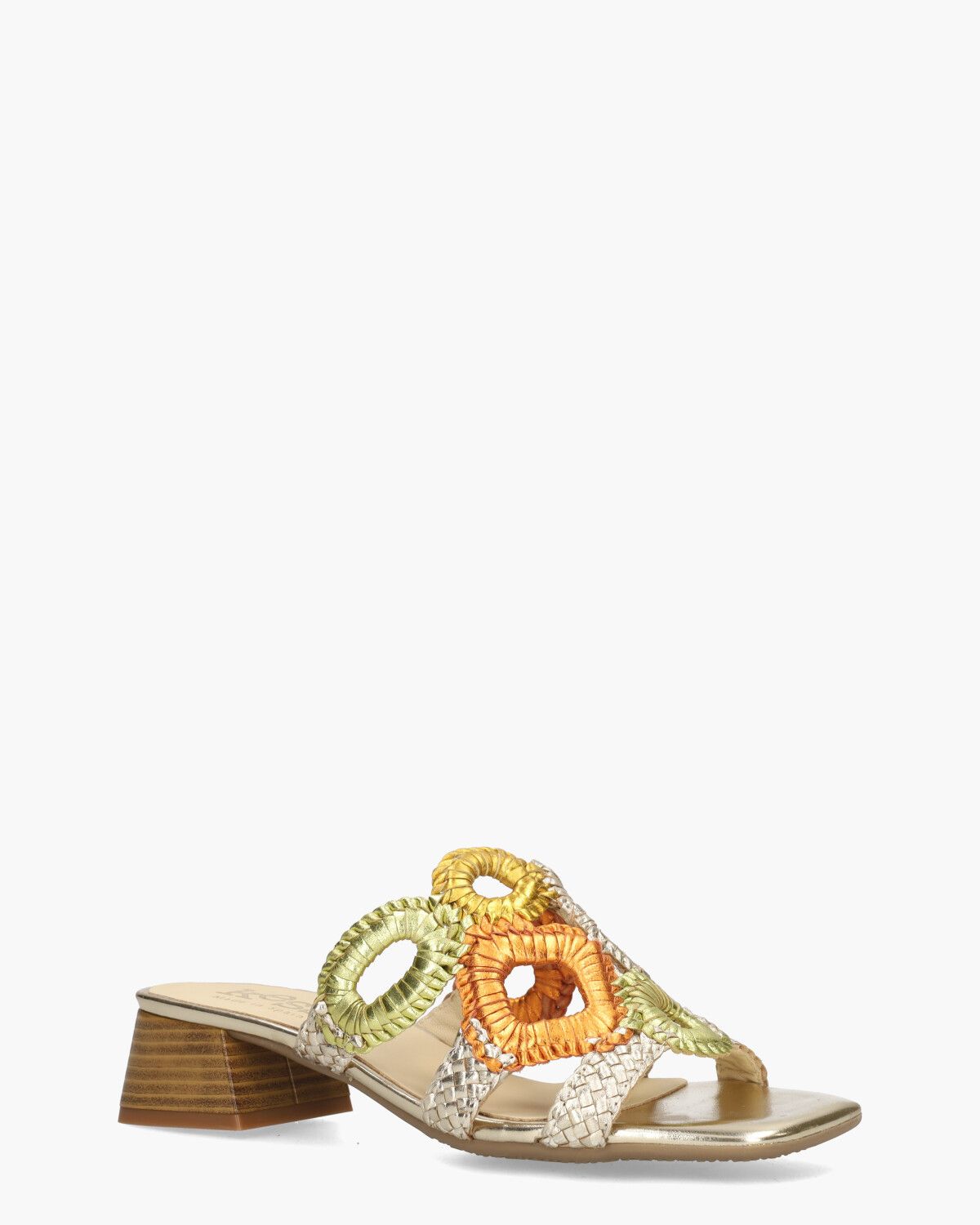 21036 Goud/Multicolor Damesslippers