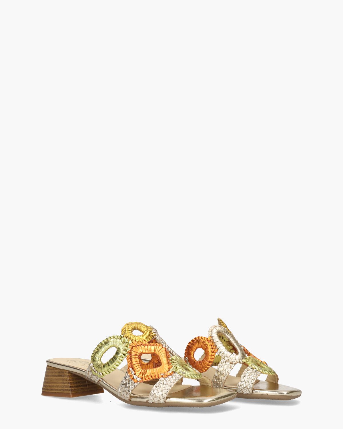 21036 Goud/Multicolor Damesslippers