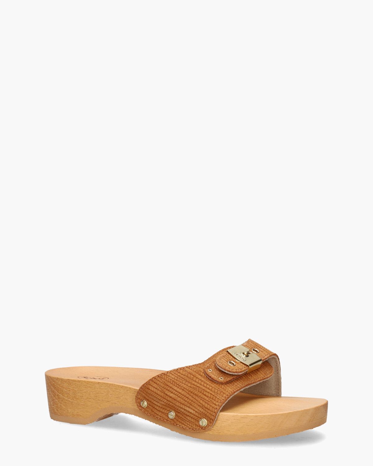 Pescura Heel Cognac Damesslippers