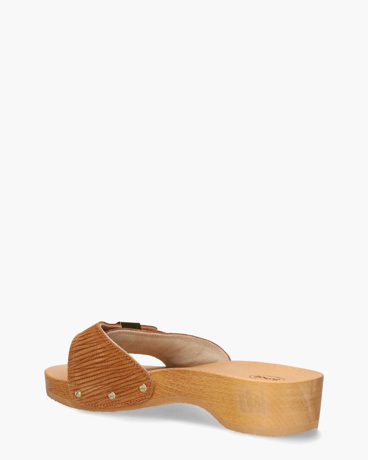 Pescura Heel Cognac Damesslippers