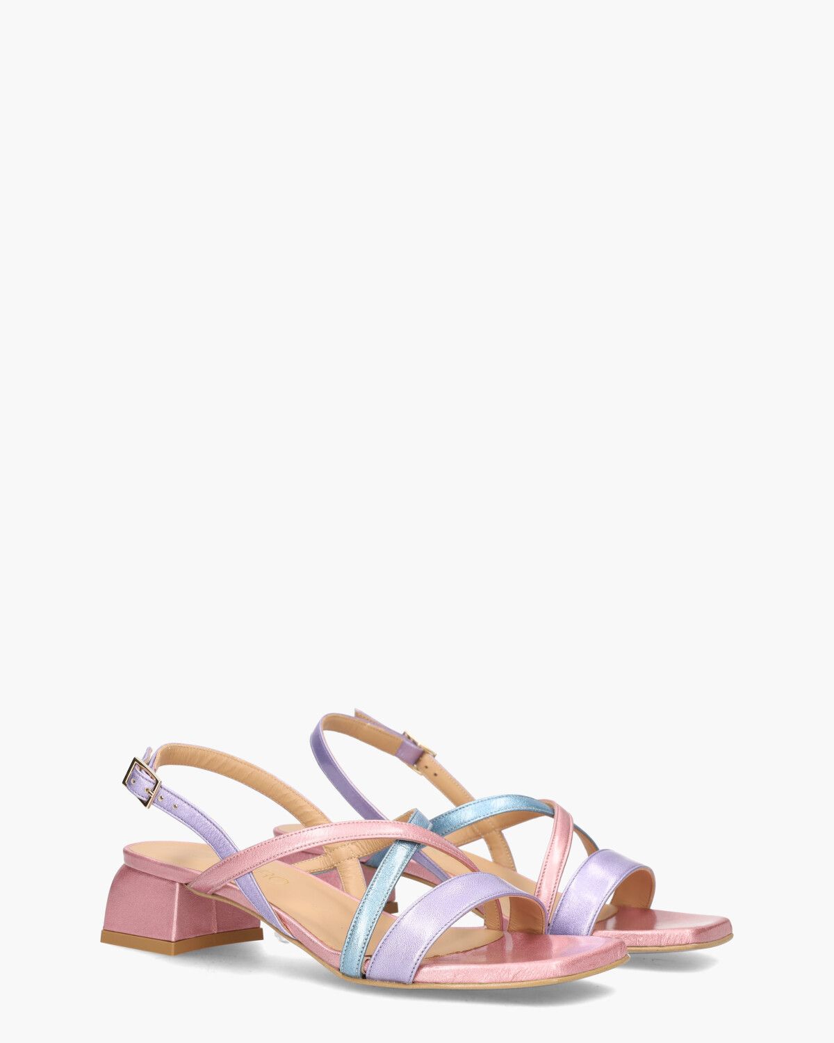 3000 Lichtroze/Multicolor Damessandalen