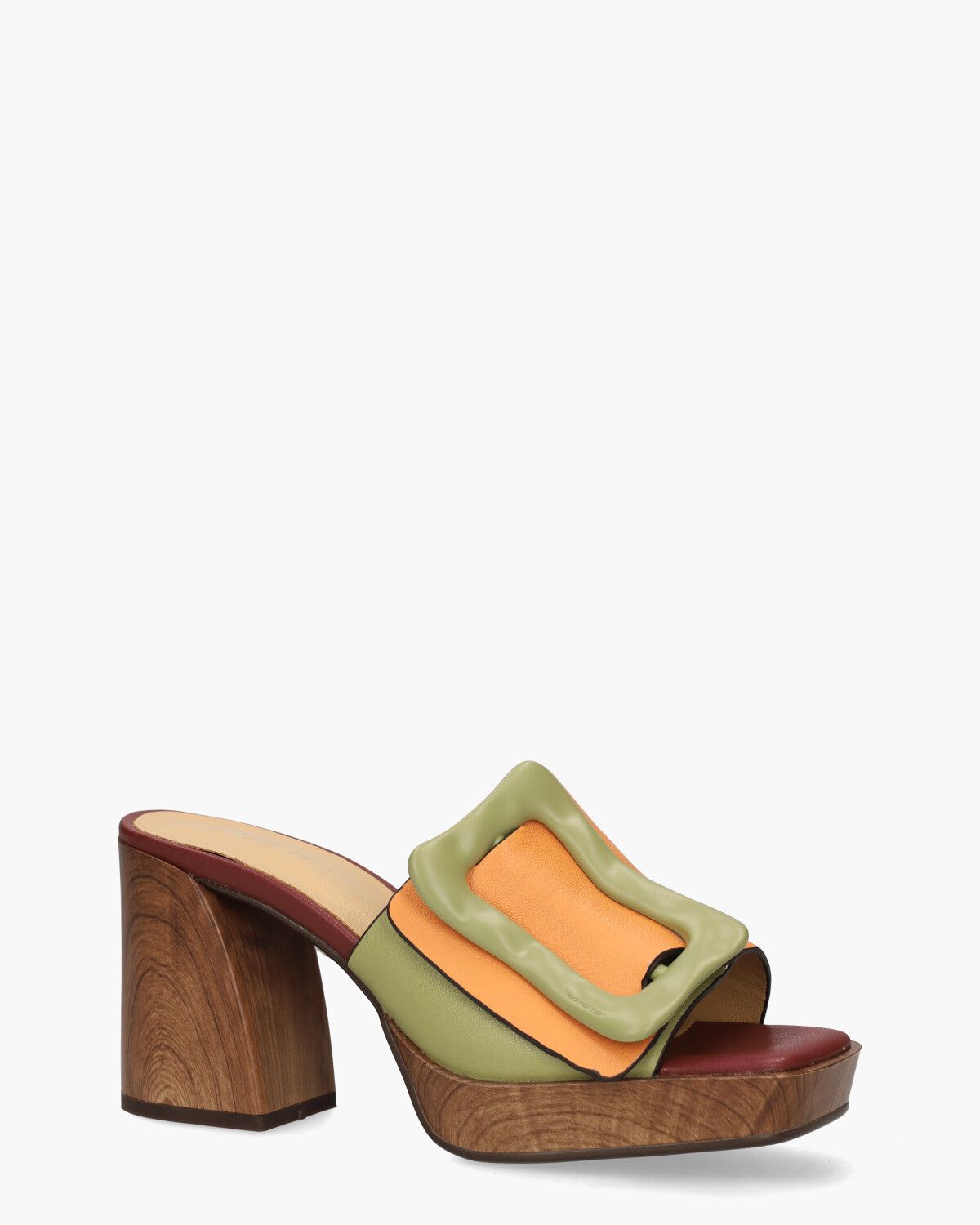 Eden Oranje/Groen Damesslippers