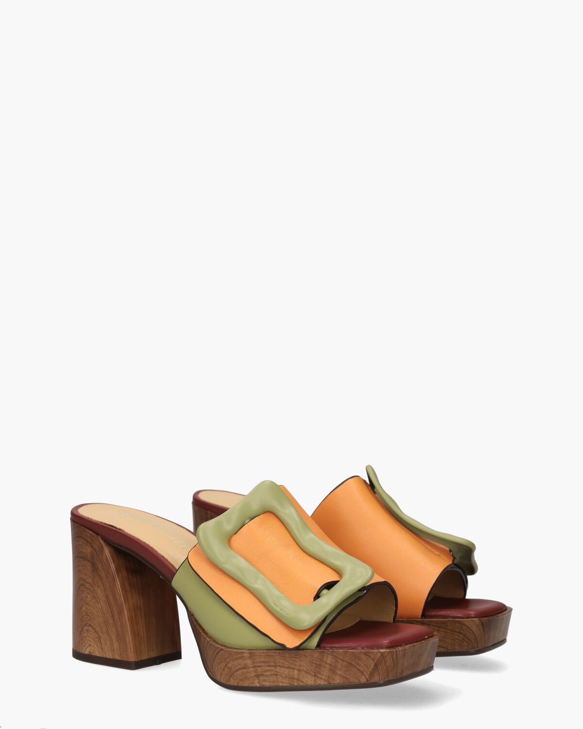 Eden Oranje/Groen Damesslippers