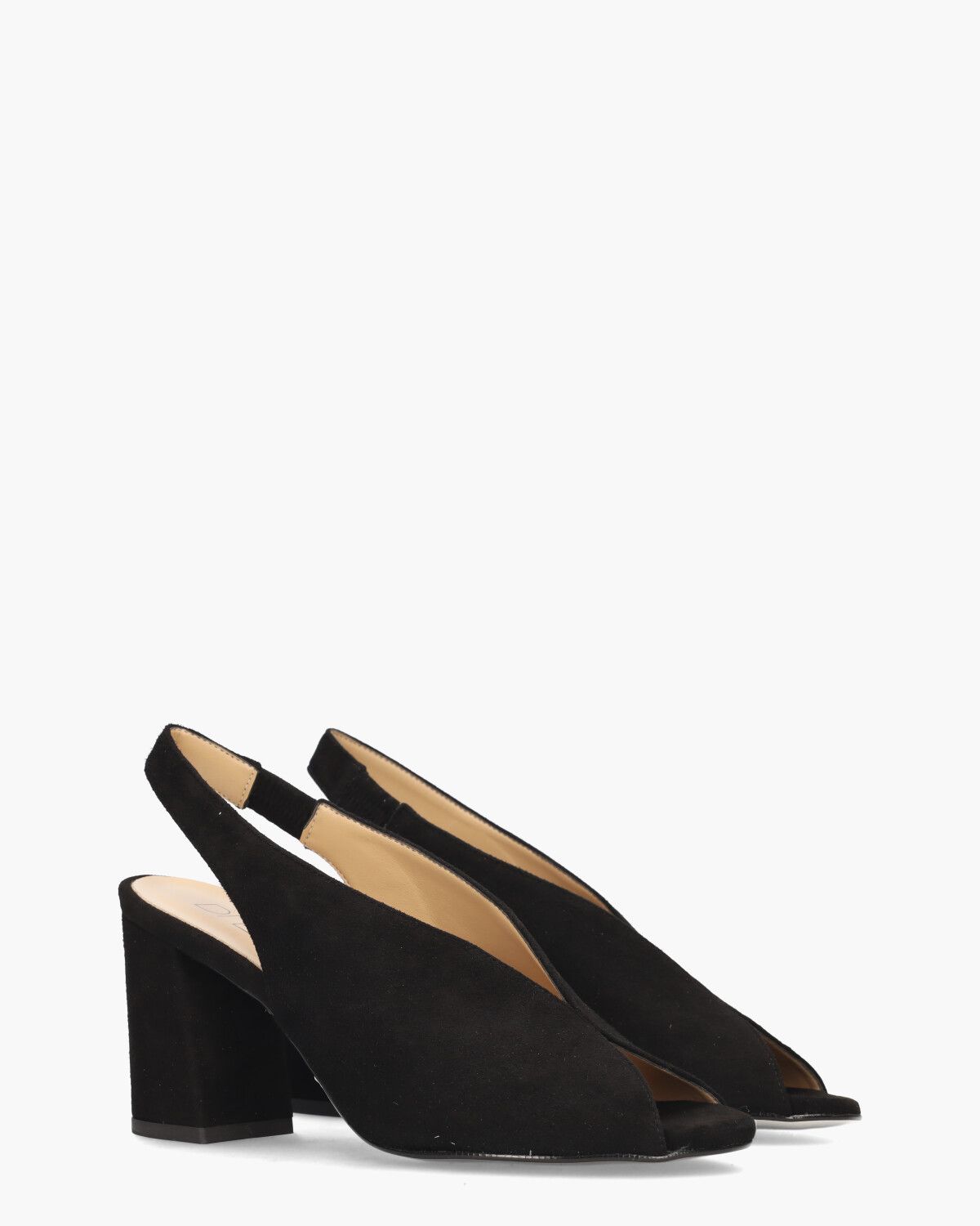Rosette Zwart Dames Slingbackpumps