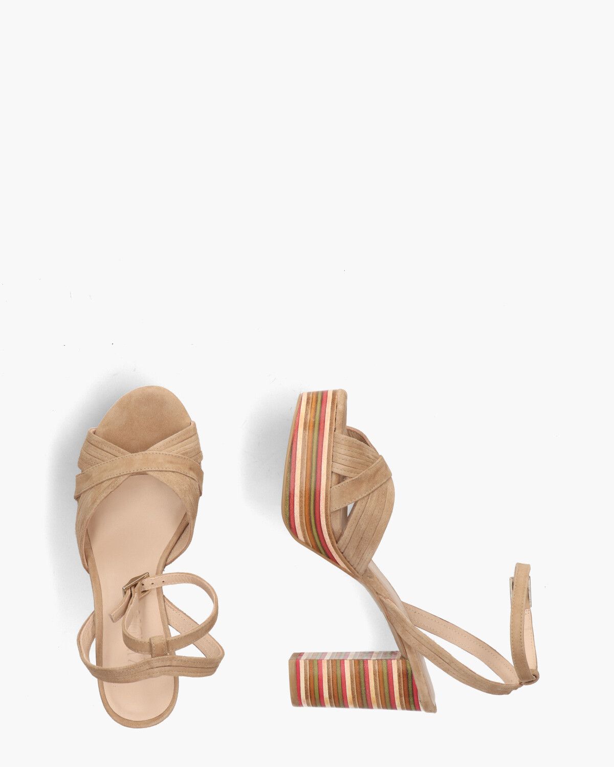 2726 Beige Damessandalen
