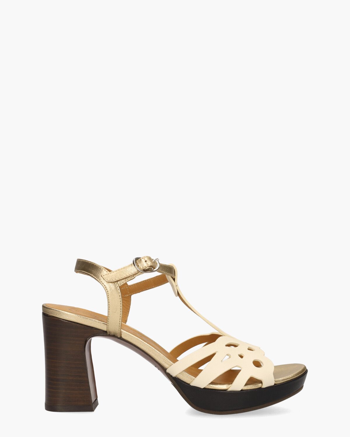 Karik Off-White/Goud Damespumps
