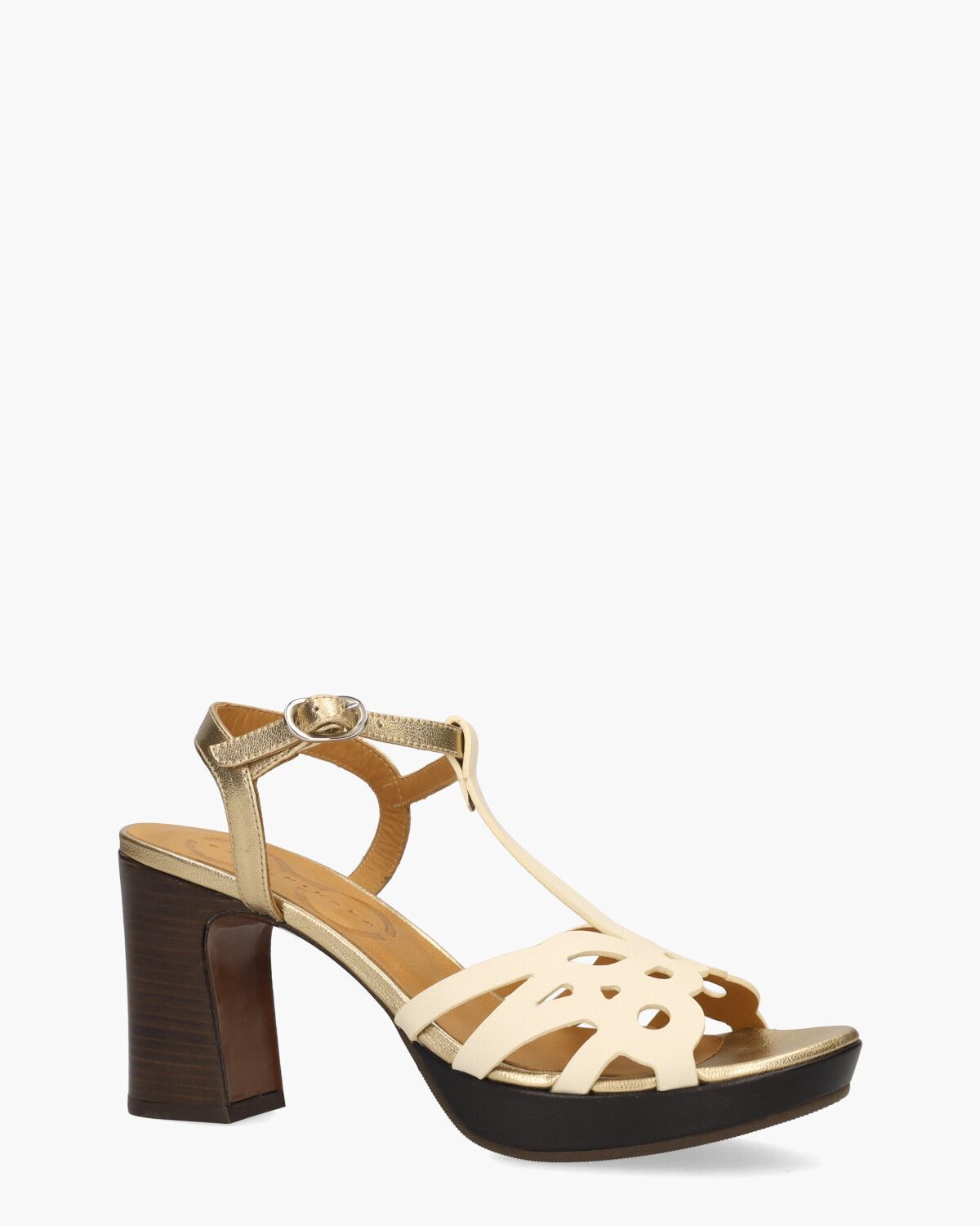 Karik Off-White/Goud Damespumps