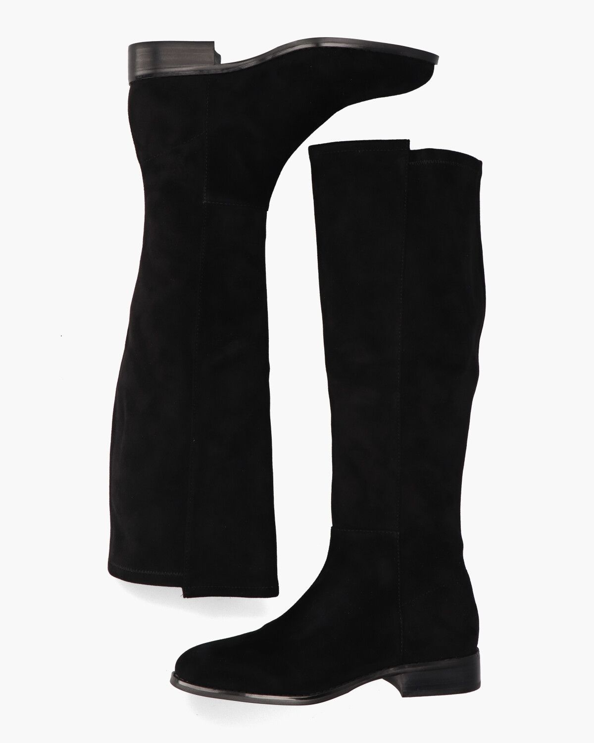 Janine Zwart Suède Damesboots