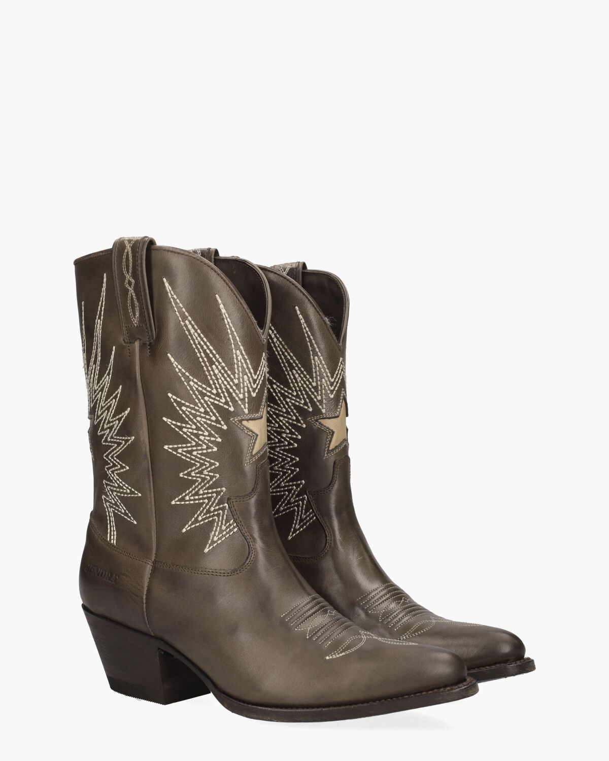 18947 Bruin/Wit Damesboots