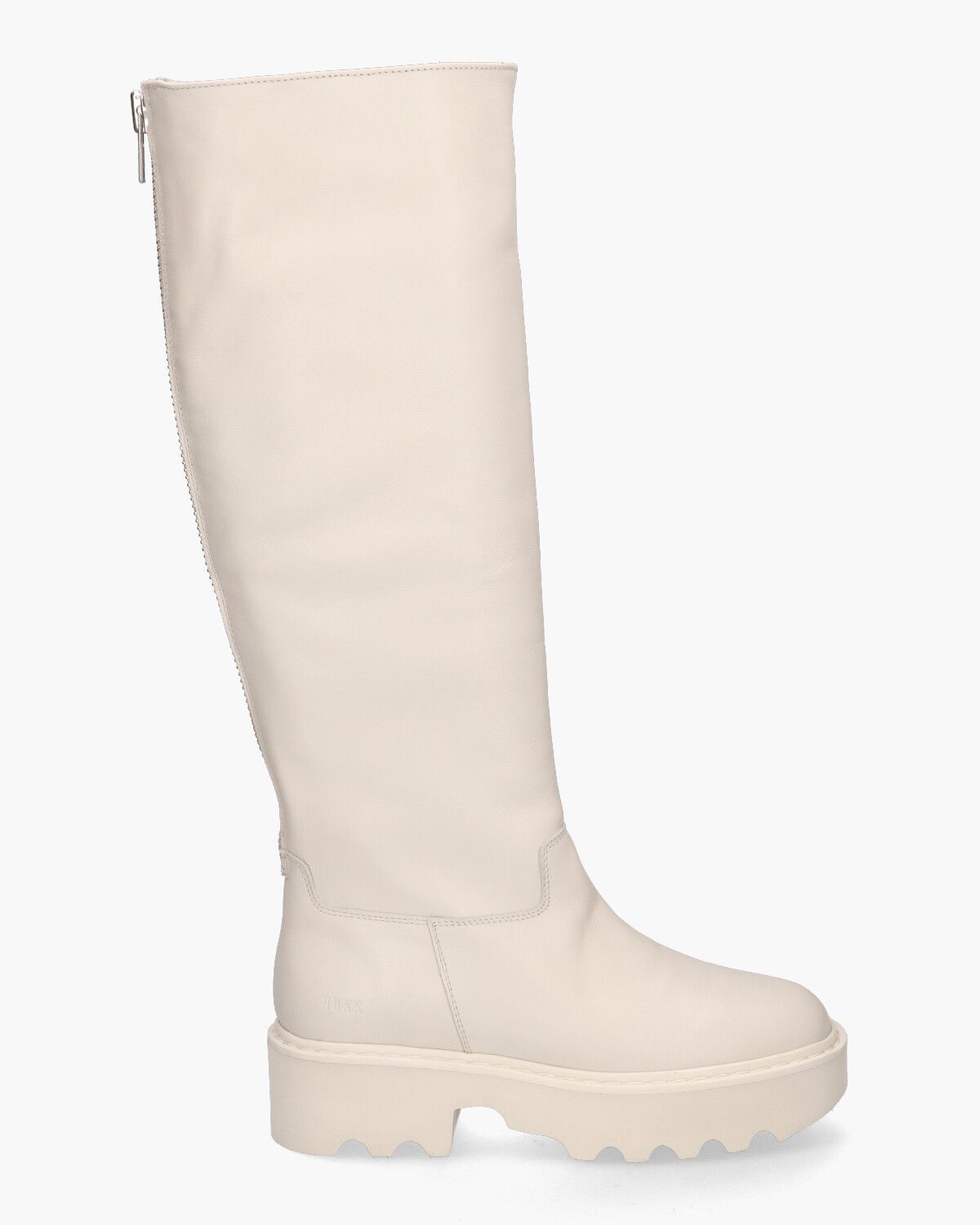 Fara Zip Off-White Damesboots