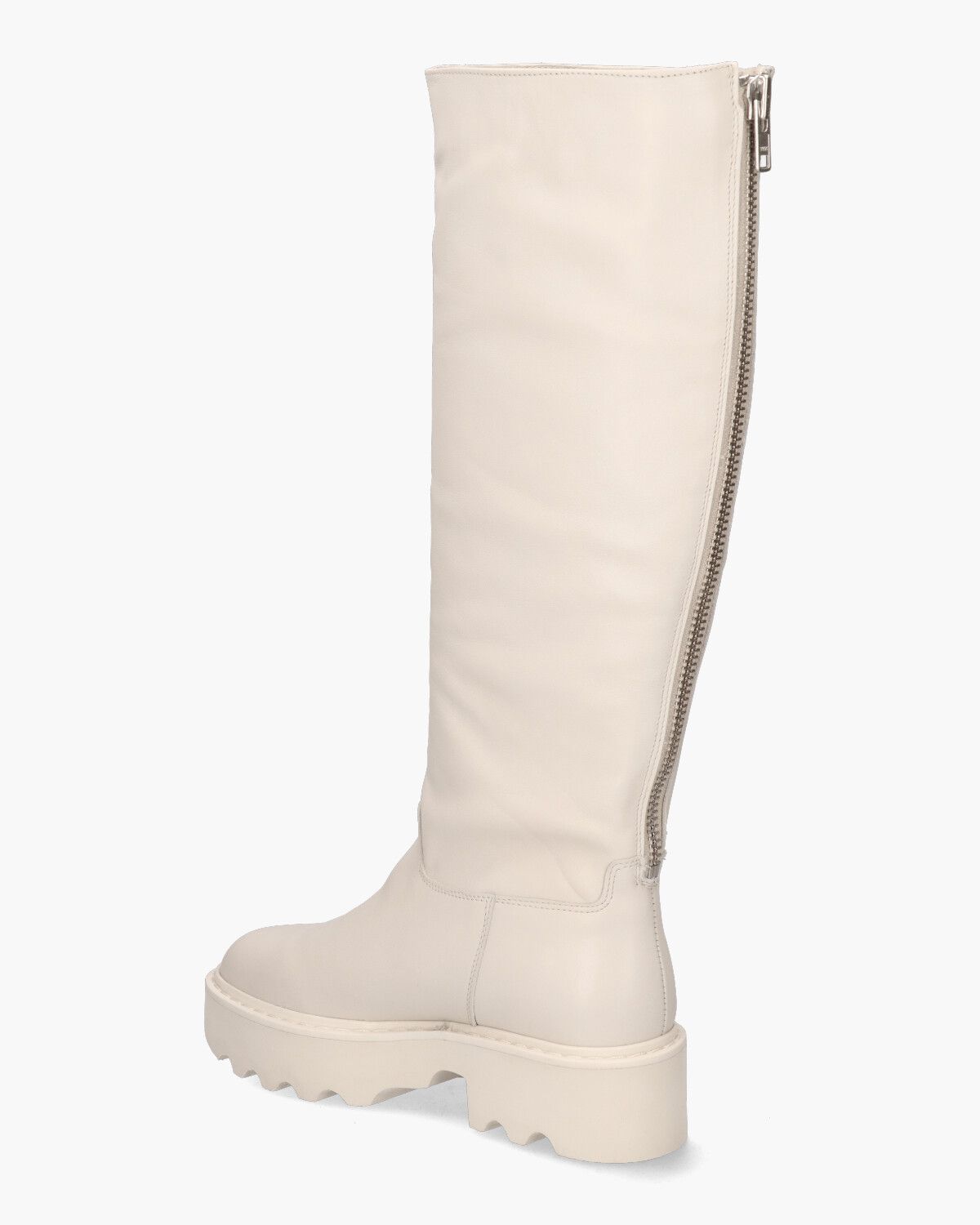 Fara Zip Off-White Damesboots