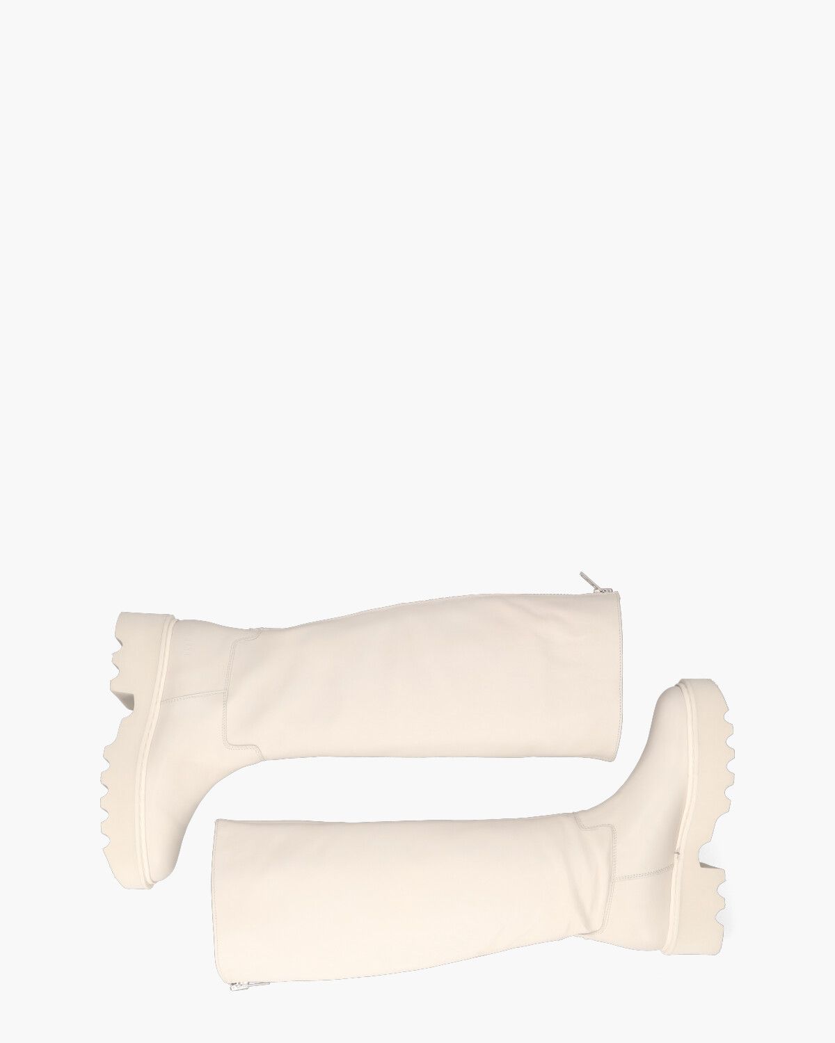 Fara Zip Off-White Damesboots