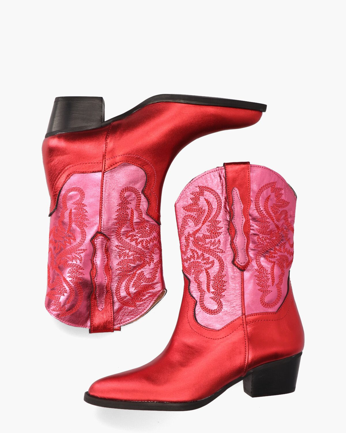 Brady Metallic Rood/Roze Damesboots