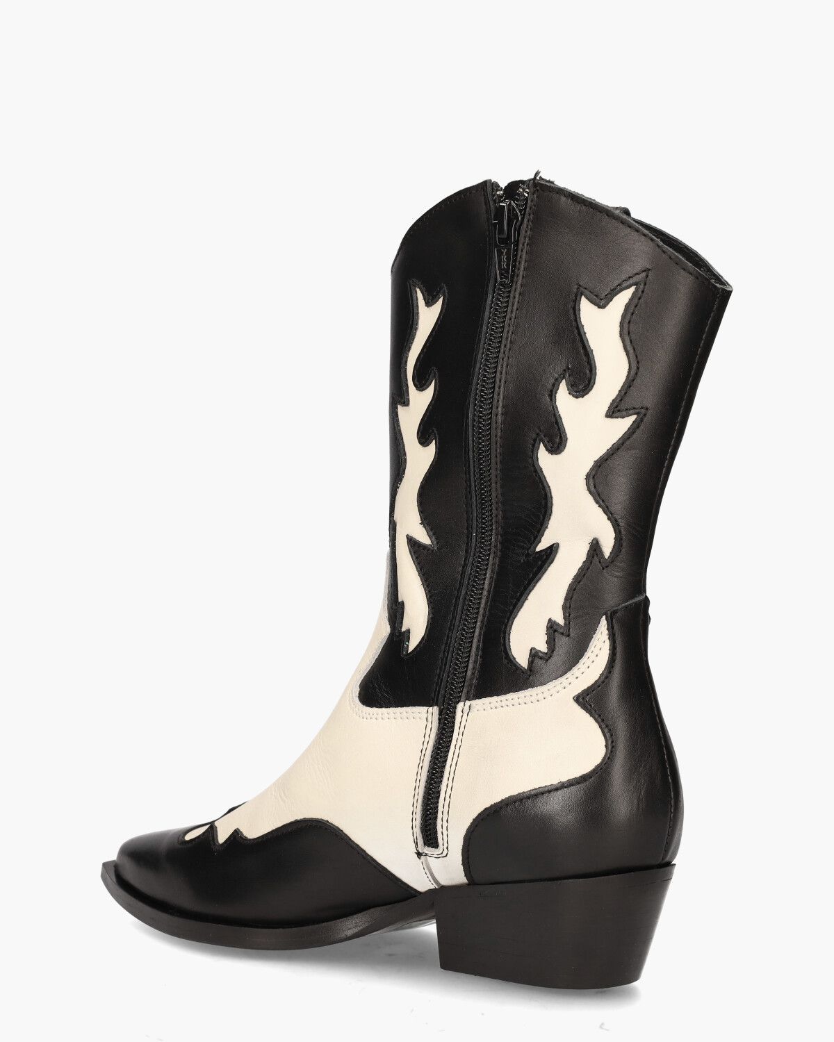 Tory 1-A Zwart/Off-White Damesboots