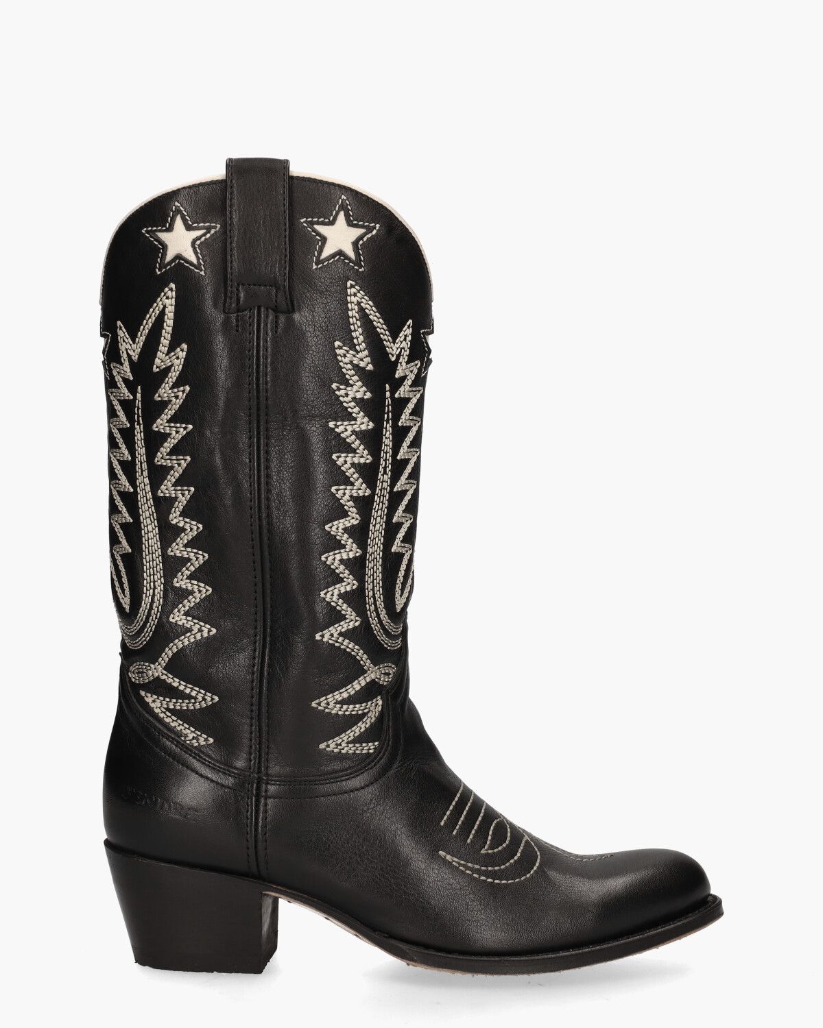 14164 Zwart/Off-White Damesboots