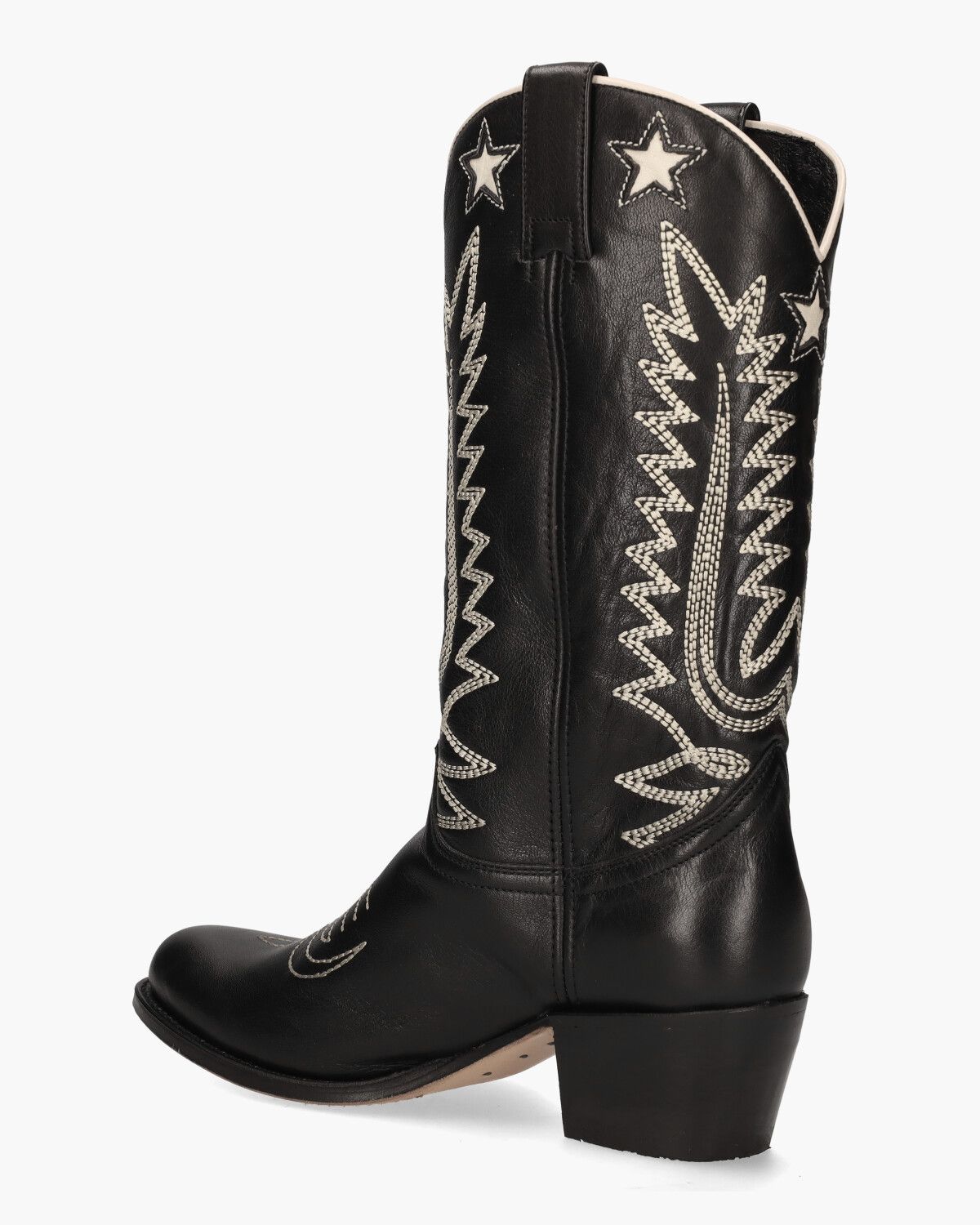 14164 Zwart/Off-White Damesboots