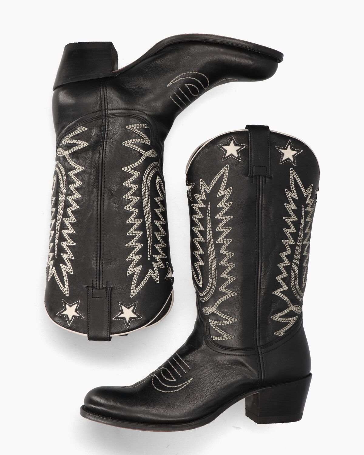 14164 Zwart/Off-White Damesboots