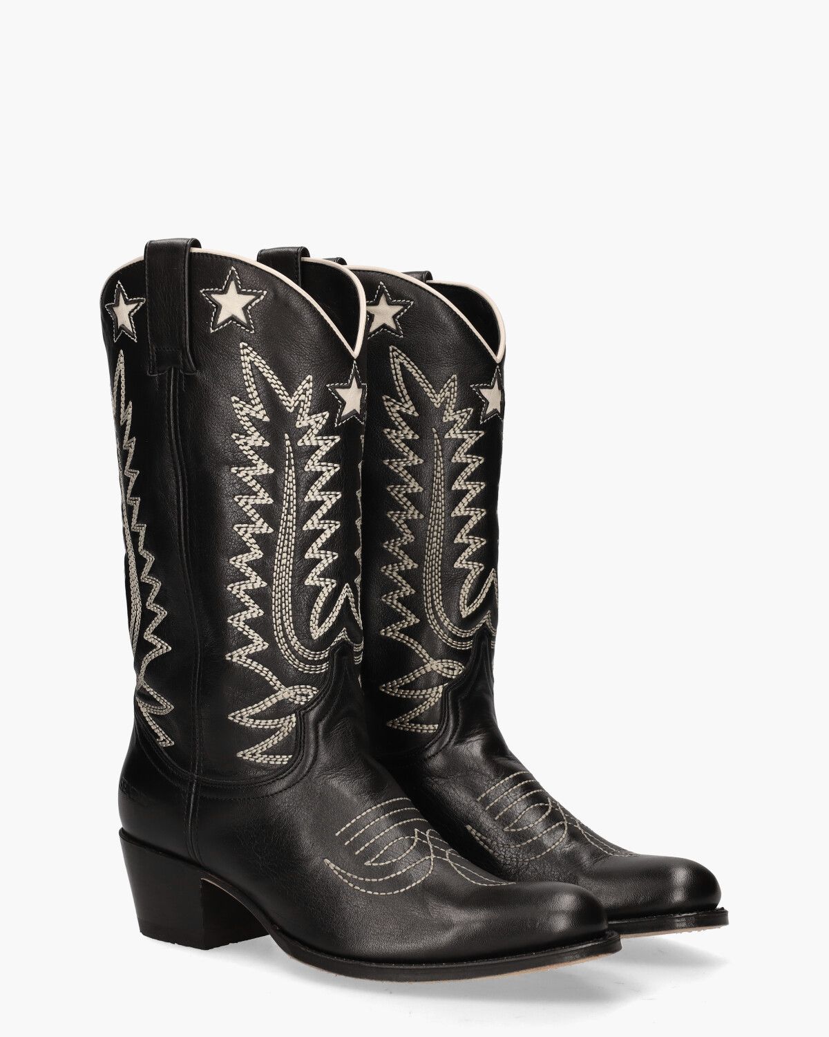 14164 Zwart/Off-White Damesboots